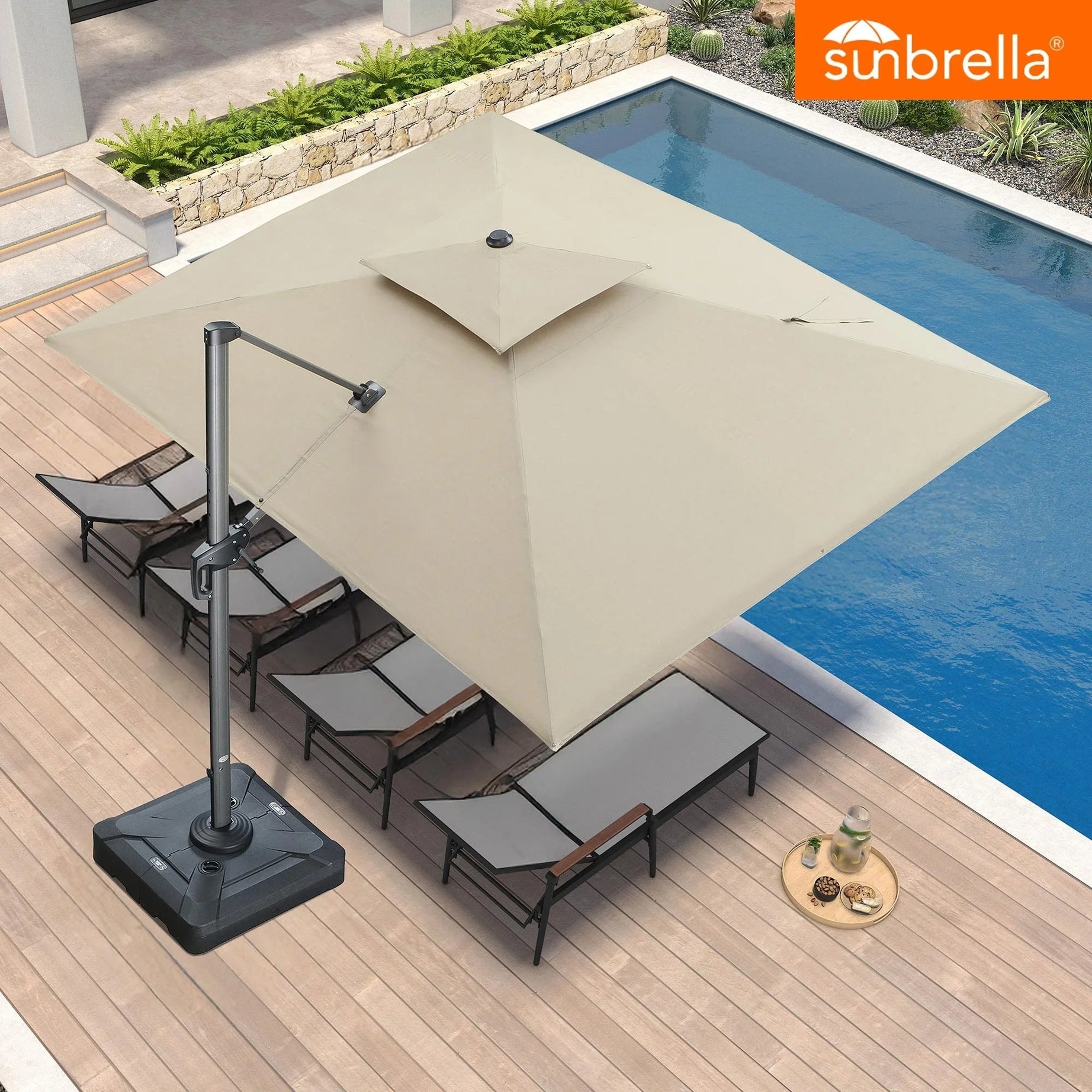 cover for a side standing patio umbrella Outsunny Waterproof with Zipper 10'-13' Offset Umbrella, Black Outdoor Patio Umbrella Solar Convertible Luggage Backpack it helps protect your Color:Matte Black Craze