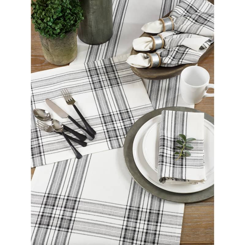 Cotton Plaid Design Table Runner