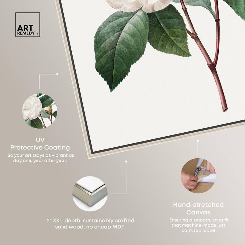 White Camellia Canvas by Art Remedy