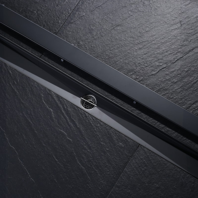 WOWOW Modern Stainless Steel Drain Trough with Removable Cover Plate
