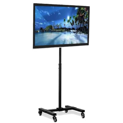 Mount-It! Mobile TV Stand with Wheels - Black