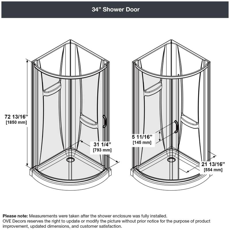 Ove Decors 15SKA-BREE34-AC Breeze 34" L x 34" W x 73.25" H Round