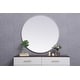 preview thumbnail 174 of 186, Carson Carrington Labbemala Metal Frame Round Mirror 45" Diameter - White