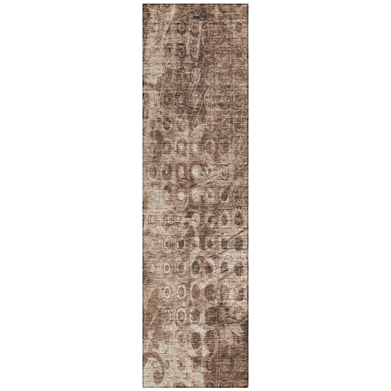 Machine Washable Indoor/ Outdoor Chantille Abstract Modern Rug