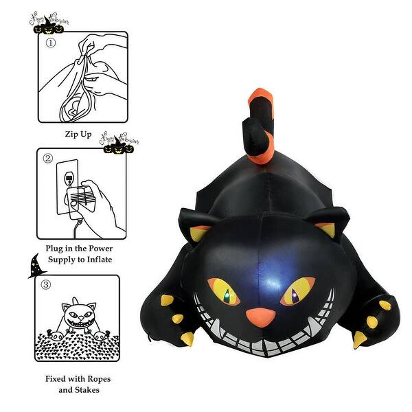 Shop Gymax 6 Outdoor Halloween Lights Inflatable Giant Creeping