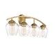 preview thumbnail 3 of 9, Meridian M80033 4 Light 33" Wide Bathroom Vanity Light with Clear