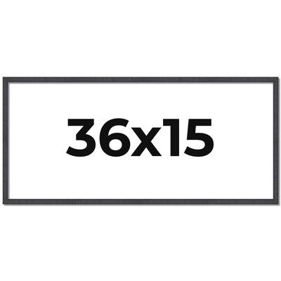 36x15 Frame Brown Solid Wood Picture Frame - Complete Modern Photo
