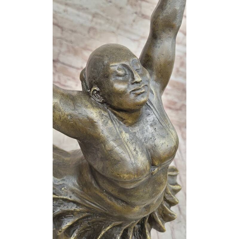 Full Figure Ballerina Ballet Dancer Arabesque Pirouette Bronze Sculpture Statue Original Art