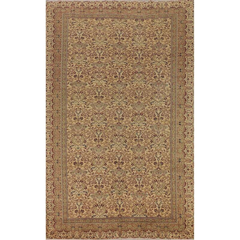 Anatolian Turkish Vintage Rug Hand-Knotted Living Room Wool Carpet - 6'6" X 9'9"