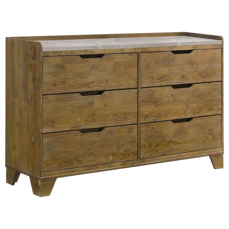 Henderson 6-drawer Bedroom Dresser Cabinet Medium Oak - Dresser