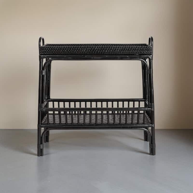 2-Tier Rattan Bar Storage Tray