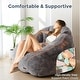 preview thumbnail 7 of 55, Giant Bean Bag Chair,Shell-Shaped Oversized Bean Bag Chair with Fille