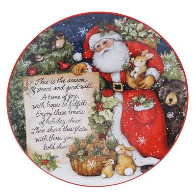 Certified International Magic Of Christmas Santa Pass Along Serving Plate