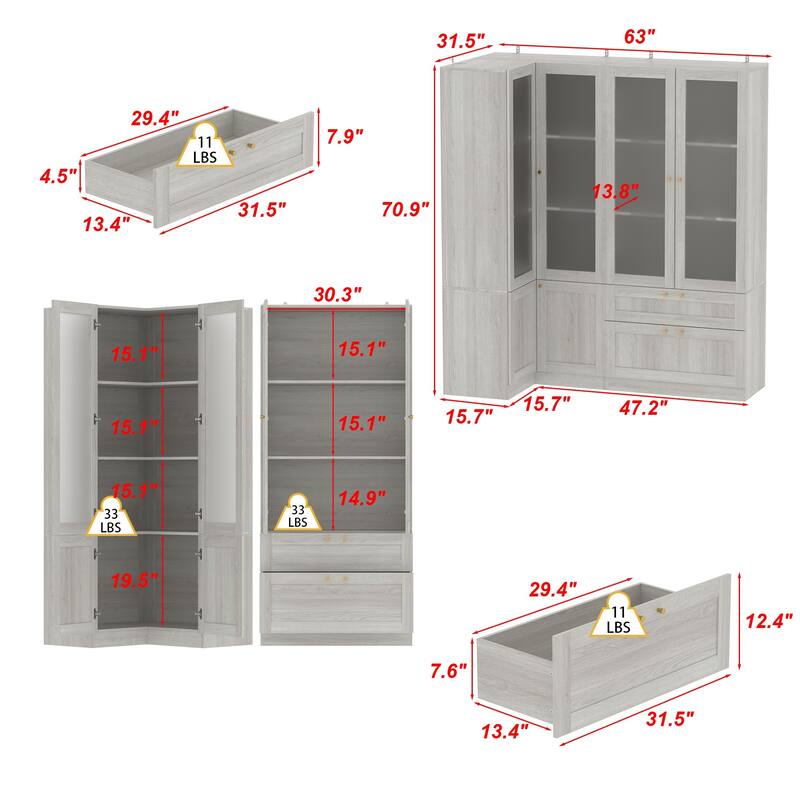 Elegant White Modular Bookcase: Stylish and Flexible Storage Solution for Your Home