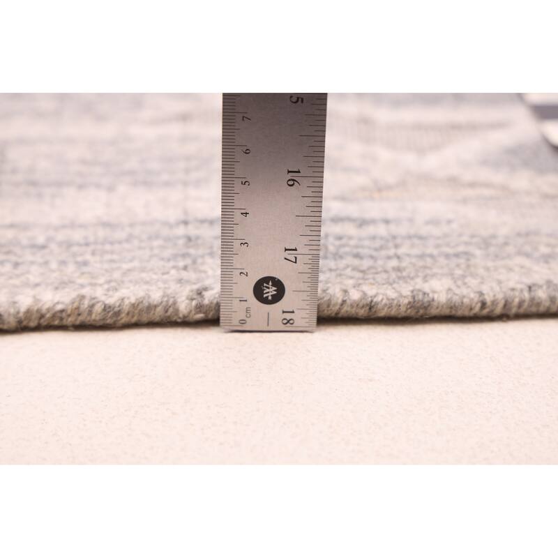 ECARPETGALLERY Hand Loomed Elysian Grey Silk Rug - 6'5 x 9'7