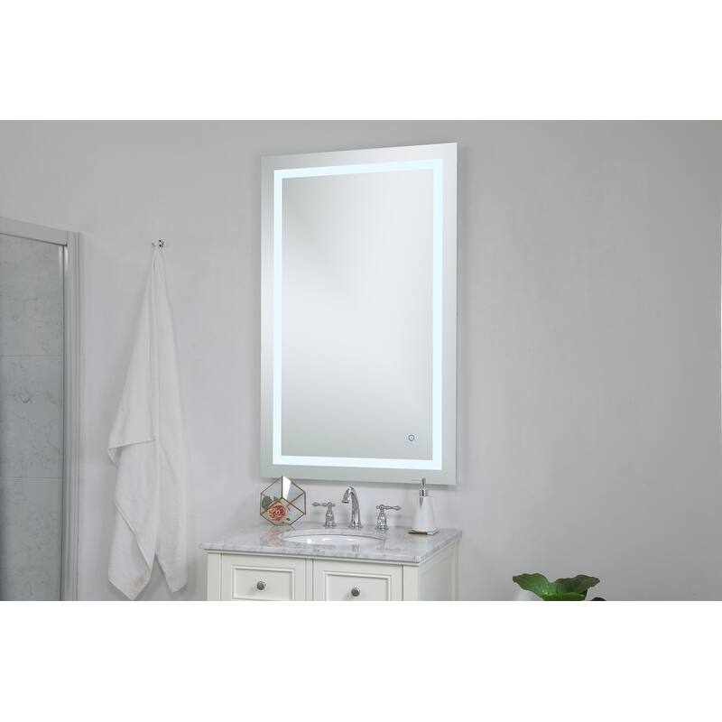 Avalon 30" x 48" Hardwired LED mirror - Silver