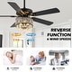 preview thumbnail 20 of 20, Oaks Aura 52in. Luxury Modern Crystal Ceiling Fan with Lights and Remote, 6 Speeds DC Motor Reversible Chandelier Ceiling Fan