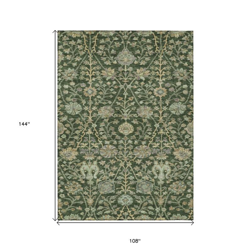 HomeRoots Floral Transitional Rectangle Outdoor Rug