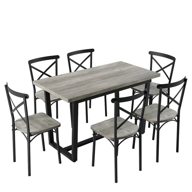 7 PCS Dining Set for 6 Kitchen, Breakfast Nook