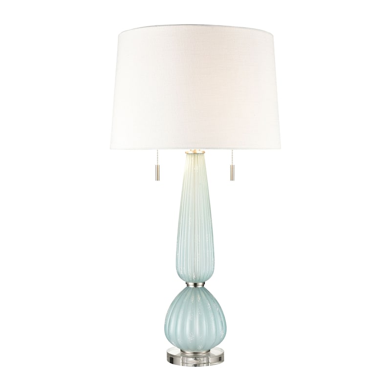 Mariani glass table lamp in Blue Set of 2