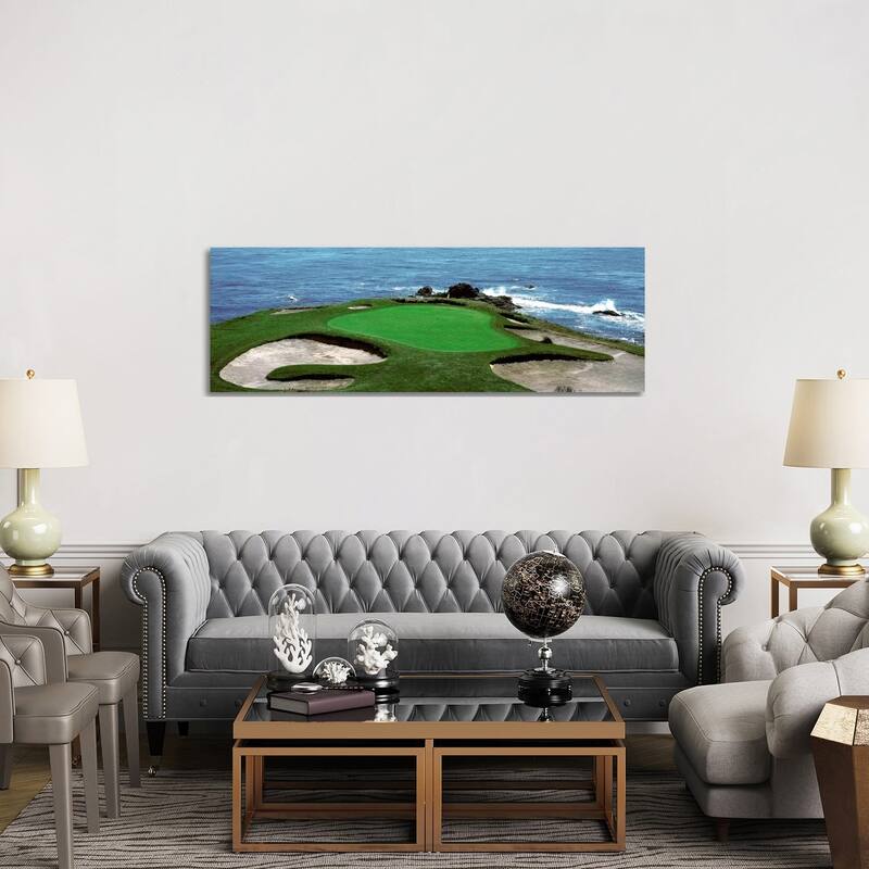 iCanvas "Pebble Beach Golf Course 8th Green Carmel CA" by Panoramic Images Canvas Print - 20x60x1.5