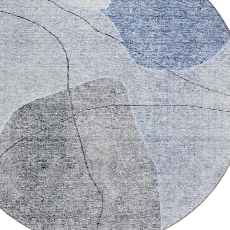 HomeRoots Abstract Transitional Rectangle Outdoor Rug