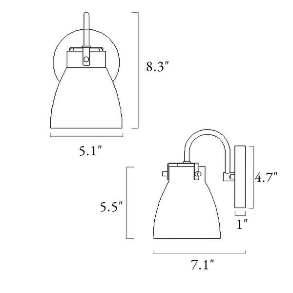 Aidtyrtm Modern 1Light Glass Wall Sconces Bathroom Vanity Lights L5
