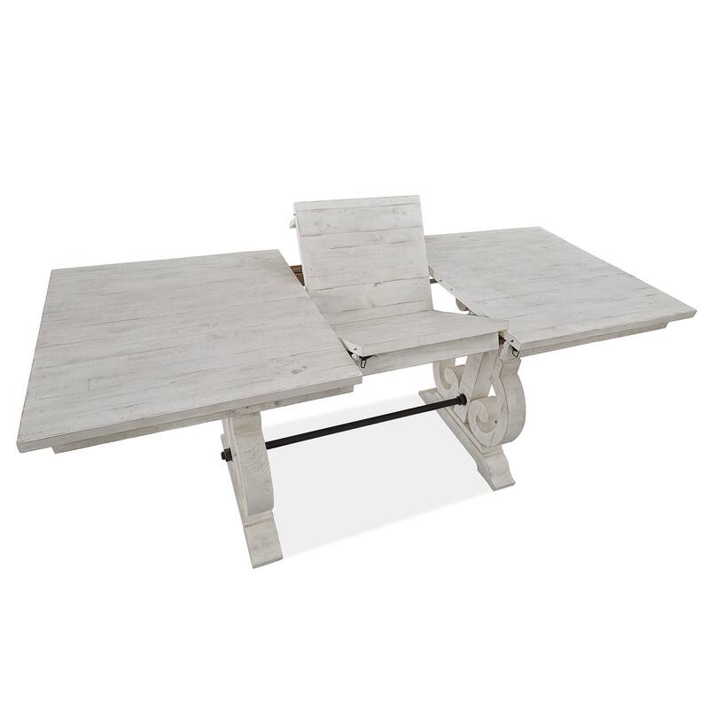 Magnussen Home Bronwyn Alabaster And Toasted Nutmeg Extendable Rectangular Counter Height Dining Table - 36''W x 66''D x 36''H
