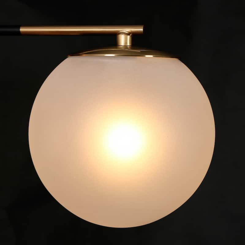 Modern 3-Light Semi-flush Mount Frosted Glass Ceiling Light Chandelier - D 19" x H 12.5"