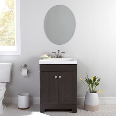 Wharton 24" 2-Door Bathroom Vanity With White Sink Top