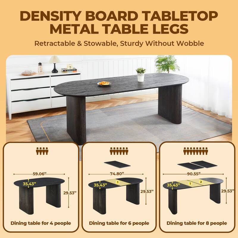 Extendable Multi Function Table MDF Top for Dining Office and Coffee