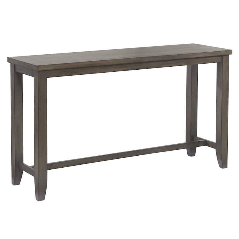 Distressed Rectangular Narrow Wooden Dining Table - 65.5" - Gray