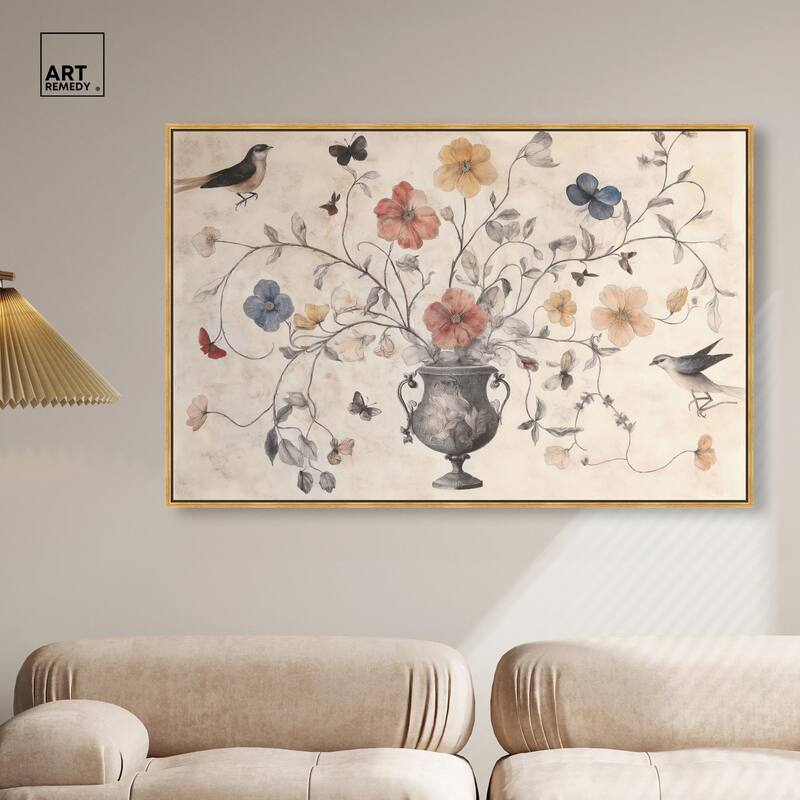 Antique Bouquet Canvas by Art Remedy