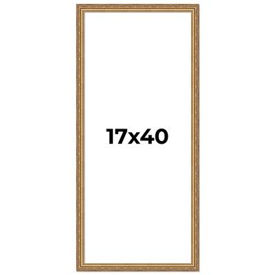 17x40 Frame Red Solid Wood Picture Frame Width 1.75 Inches | Interior Frame Depth 1 13/16 Inches