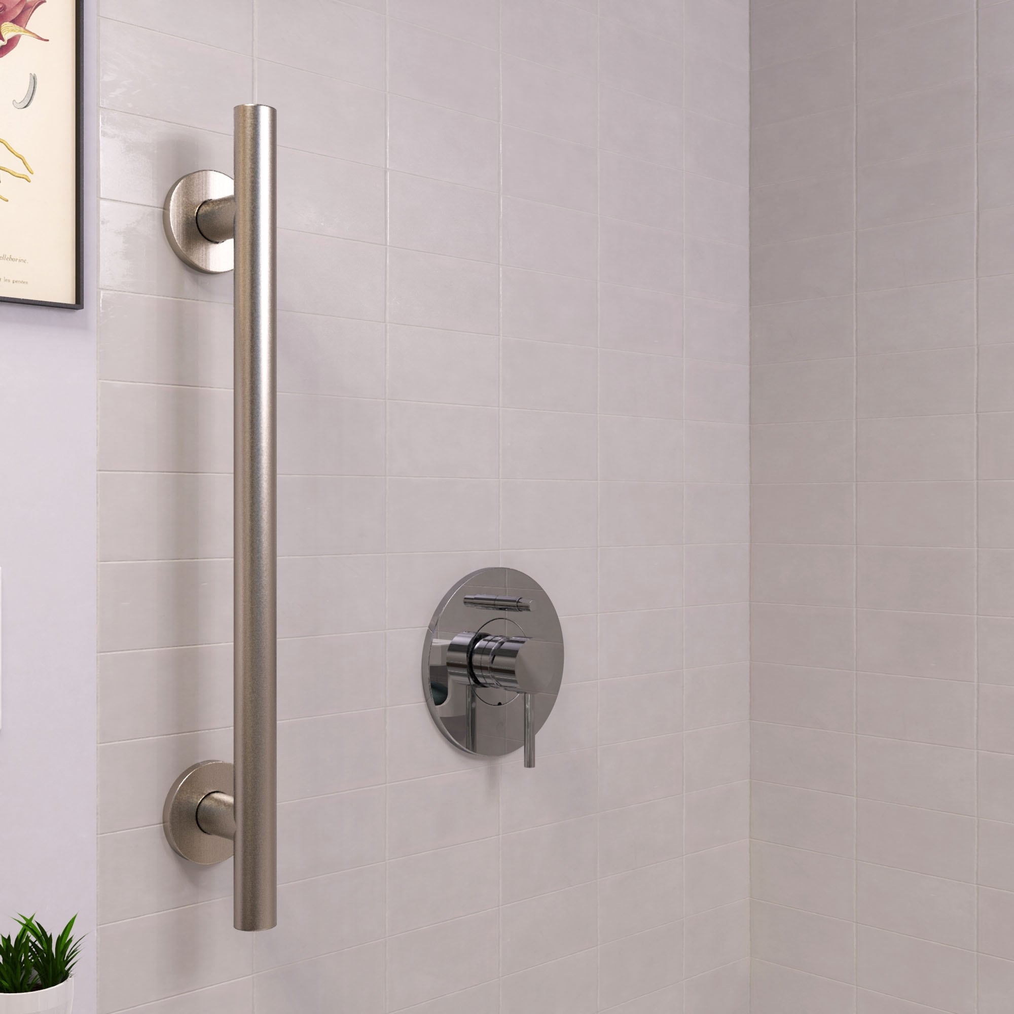 Keeney Infinity Designer Grab Bar 1.25 Dia x 16 in., Brushed Nickel - On  Sale - Overstock - 19852240