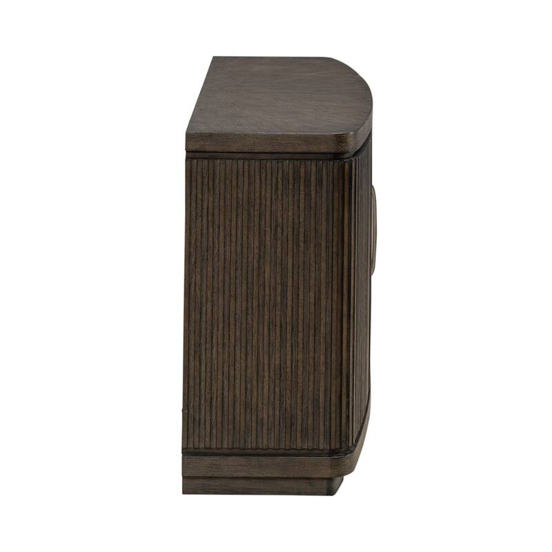 Liberty Furniture Cascade Falls TV Entertainment Console Stand 82" in Satin Espresso Oak - Width 82" x Depth 18" x Height 32"