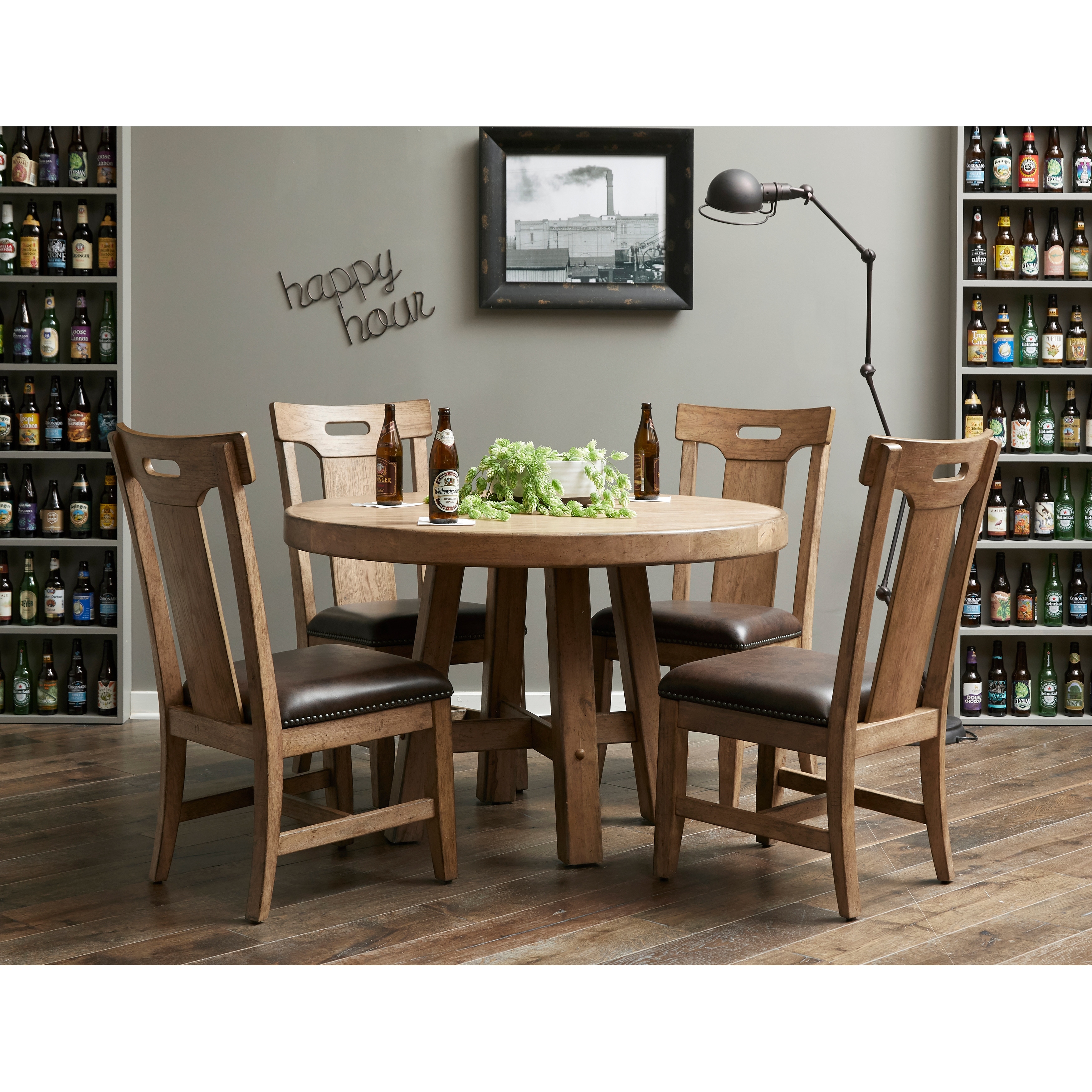 Distressed Blonde Finish Wood Round Table On Sale Overstock 31510768