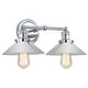 preview thumbnail 73 of 176, JONATHAN Y Florence Metal Shade Sconce 2-Light - Chrome