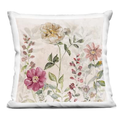 Stupell Flowers in Soft Earth Tones Decorative Printed Throw Pillow Design by Sally Swatland