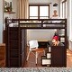 preview thumbnail 17 of 43, Artsy Full size Loft Bed with Drawers, Desk and Wardrobe
