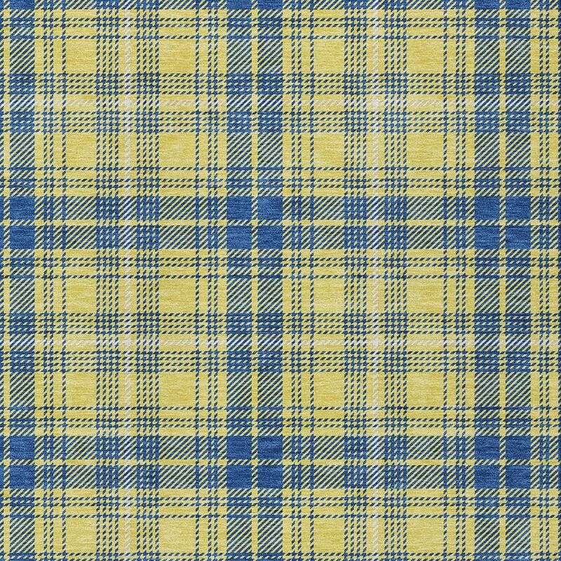 HomeRoots Plaid Transitional Rectangle Outdoor Rug