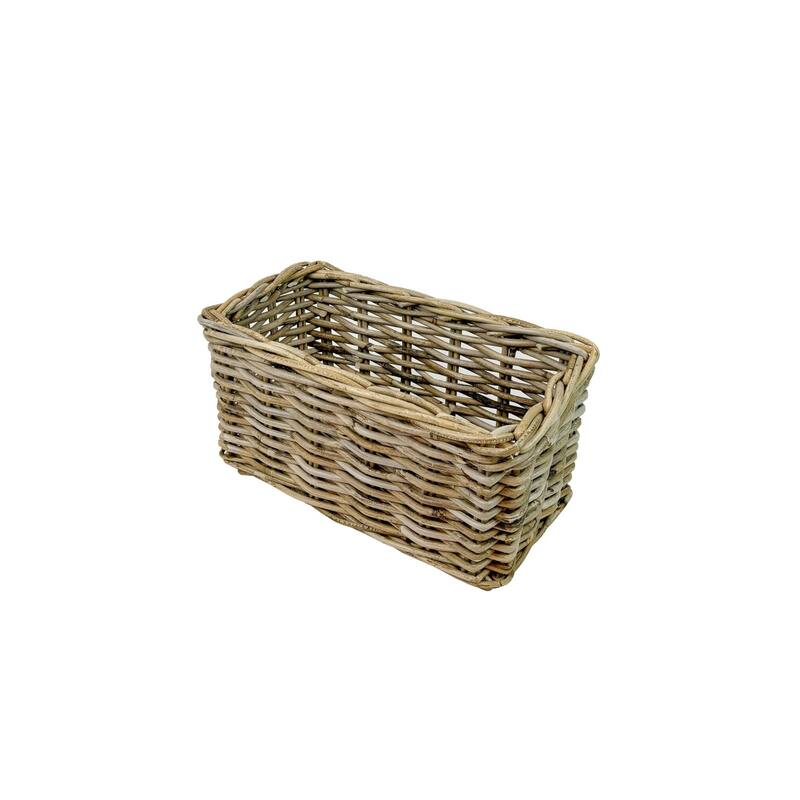 Rectangular Rattan Storage Baskets - 15.75" - Set of 3