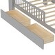 preview thumbnail 34 of 37, Twin Size Bed with Headboard Storage Rack, Two Under-Bed Drawers, Three-Side Guardrails for Safety and Security