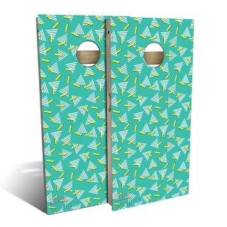 80s Teal Outdoor Cornhole Board Set