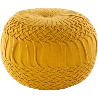 Artistic Weavers Solid Color Amy 18" Round Wool/Nylon Pouf