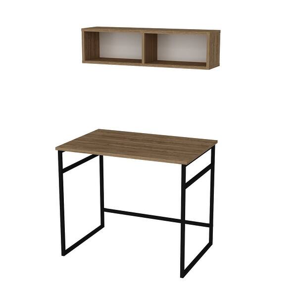 Shop Decorotika Gama Computer Desk With Wall Cubby Shelf Overstock 31484242