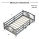 preview thumbnail 48 of 74, Montessori Solid Pine Floor Bed with Full-Length Safety Fence & Slatted Base by Harper&Bright Designs