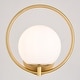 preview thumbnail 11 of 9, Bucktown 1 Light Mid-Century Modern Wall Sconce White Globe Glass