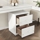 preview thumbnail 4 of 8, Multifunctional Design Wood Loft Bed with Under-bed Desk, 2 Drawers, Guardrails and Ladder, White