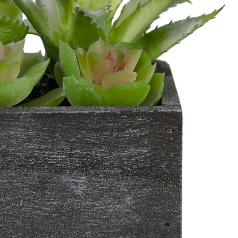10" Artificial Mixed Succulent Plants in a Rectangular Planter